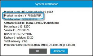 How to find Device Model number for HP users only