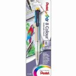 Pentel Arts 8 Colour Automatic Pencil Assorted Accent Clip Colors 1 Pack (PH158BP)